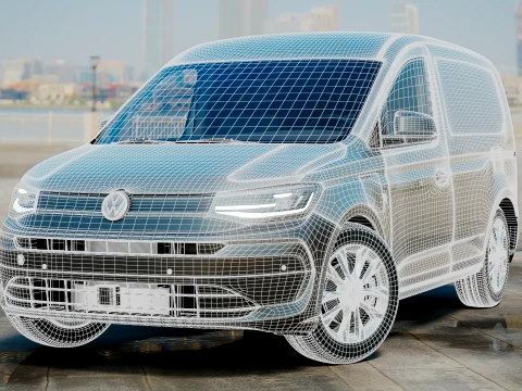 VW Caddy Cargo SWB Hybrid 2027 3D Model