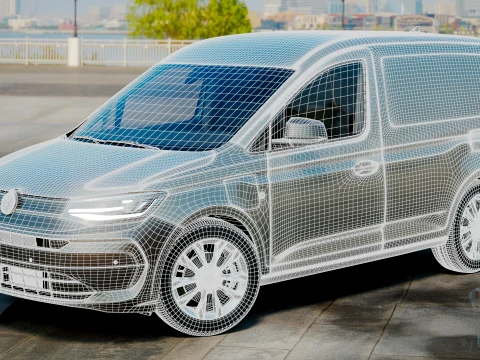 VW Caddy Cargo SWB Hybrid 2027 3D Model