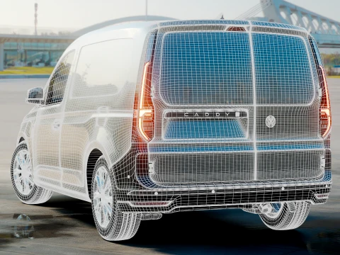VW Caddy Cargo SWB Hybrid 2027 3D Model
