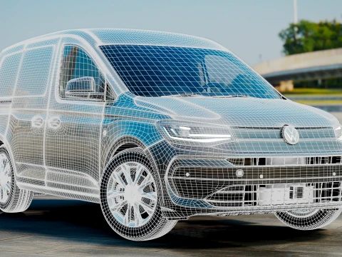 VW Caddy Cargo SWB Hybrid 2027 3D Model