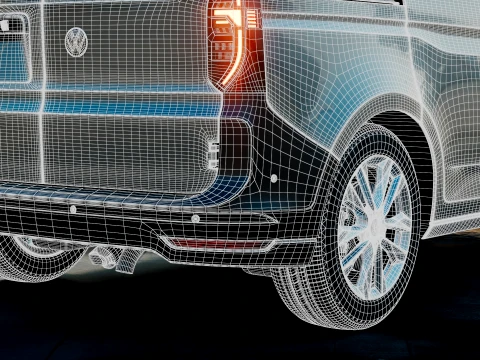 VW Caddy Cargo SWB Hybrid 2027 3D Model