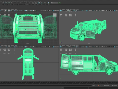 Toyota Proace Manual Van L2 HQInt 2027 3D Model