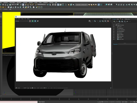 Toyota Proace Manual Van L2 HQInt 2027 3D Model