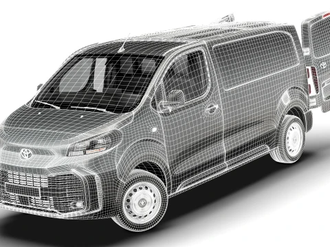 Toyota Proace Manual Van L2 HQInt 2027 3D Model