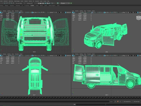 Toyota Proace Electric Van L2 HQInt 2027 3D Model