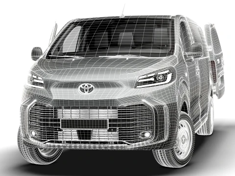 Toyota Proace Electric Van L2 HQInt 2027 3D Model