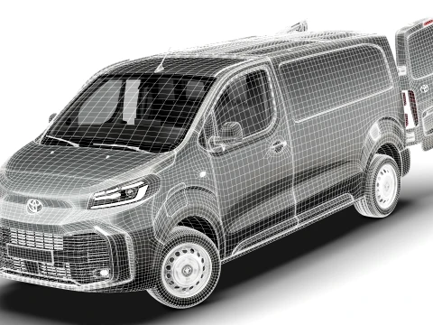 Toyota Proace Electric Van L2 HQInt 2027 3D Model