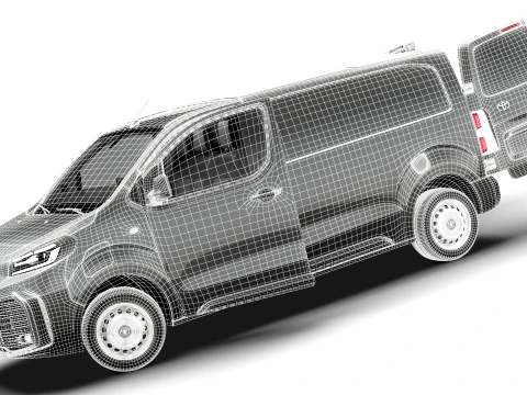 Toyota Proace Electric Van L2 HQInt 2027 3D Model