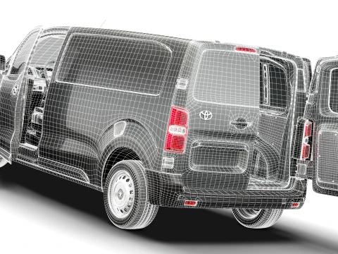 Toyota Proace Electric Van L2 HQInt 2027 3D Model