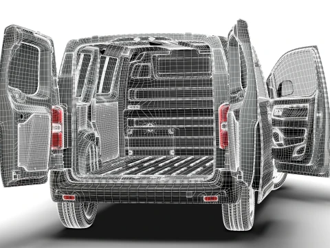 Toyota Proace Electric Van L2 HQInt 2027 3D Model