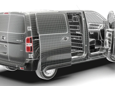 Toyota Proace Electric Van L2 HQInt 2027 3D Model