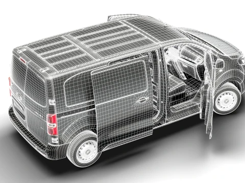 Toyota Proace Electric Van L2 HQInt 2027 3D Model