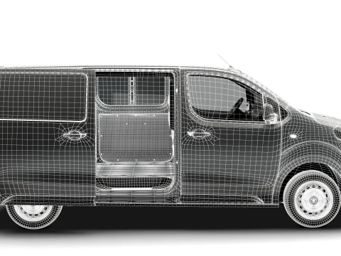 Toyota Proace Electric Van L2 HQInt 2027 3D Model