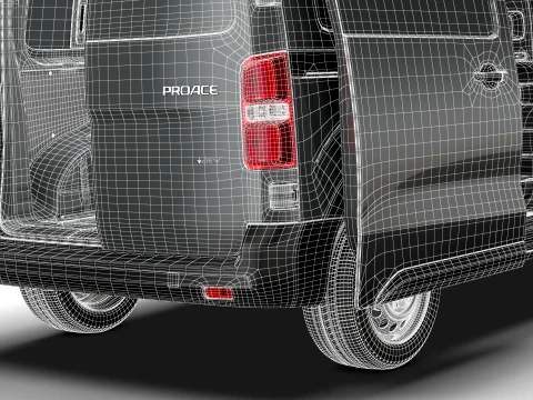 Toyota Proace Electric Van L2 HQInt 2027 3D Model