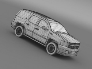 chevrolet tahoe hybrid 2012 3D Модель
