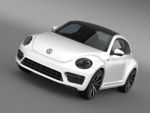 vw beetle rline 2014 Modèle 3D .c4d .max .obj .3ds .fbx .stl .blend 