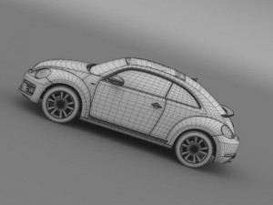 vw beetle rline 2014 Modèle 3D
