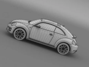 vw beetle rline 2014 3D Model