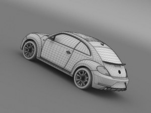 vw beetle rline 2014 Modèle 3D