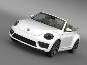 vw beetle rline cabrio 2014 3D Model