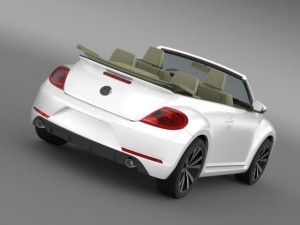 vw beetle rline cabrio 2014 Modelo 3D