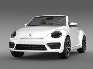 vw beetle rline cabrio 2014 Modelo 3D