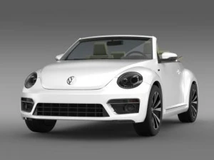 vw beetle rline cabrio 2014 3D Model