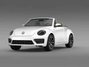 vw beetle rline cabrio 2014 3D Model