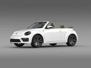 vw beetle rline cabrio 2014 3D Model