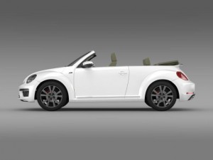vw beetle rline cabrio 2014 Modelo 3D