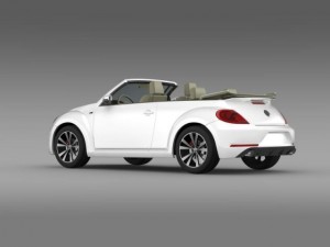 vw beetle rline cabrio 2014 Modelo 3D