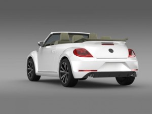vw beetle rline cabrio 2014 Modelo 3D