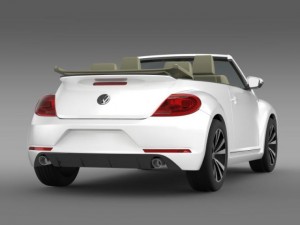 vw beetle rline cabrio 2014 Modelo 3D