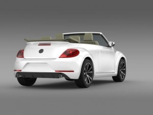 vw beetle rline cabrio 2014 Modelo 3D