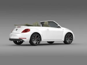 vw beetle rline cabrio 2014 3D Model
