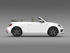 vw beetle rline cabrio 2014 Modelo 3D