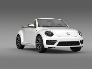 vw beetle rline cabrio 2014 Modelo 3D