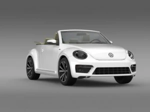 vw beetle rline cabrio 2014 3D Model