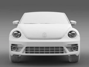 vw beetle rline cabrio 2014 3D Model