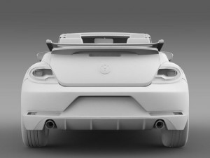 vw beetle rline cabrio 2014 Modelo 3D