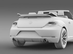 vw beetle rline cabrio 2014 Modelo 3D