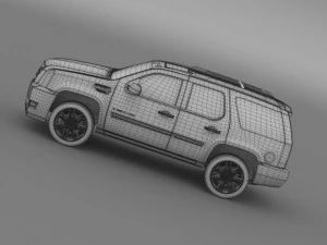 cadillac escalade 2011 platinum 3D Model
