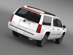 cadillac escalade 2011 platinum esv 3D Model