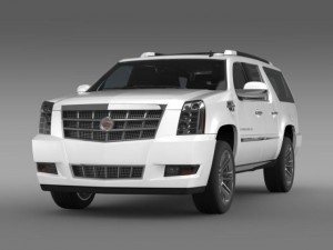 cadillac escalade 2011 platinum esv 3D Model