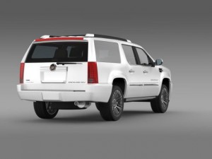 cadillac escalade 2011 platinum esv 3D Model