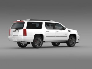cadillac escalade 2011 platinum esv 3D Model