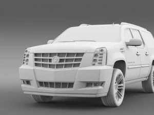 cadillac escalade 2011 platinum esv 3D Model