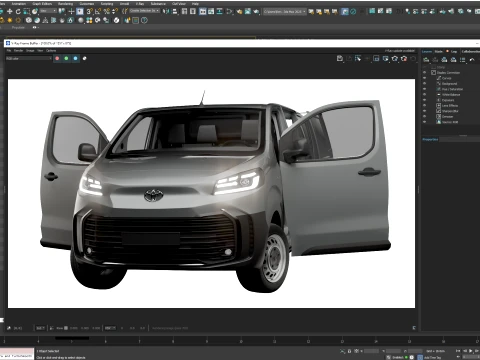 Toyota Proace Auto Van L2 HQInt 2027 3D Model