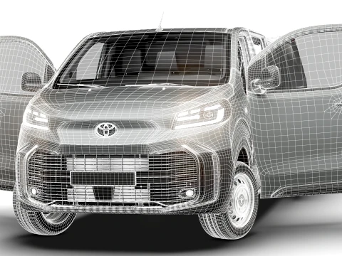 Toyota Proace Auto Van L2 HQInt 2027 3D Model