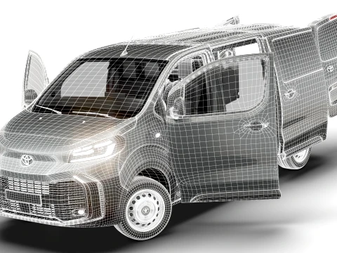 Toyota Proace Auto Van L2 HQInt 2027 3D Model